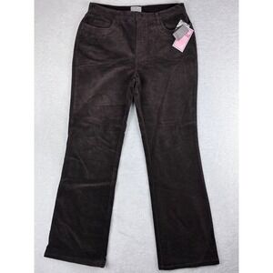FDJ French Dressing Olivia Flare‎ Corduroy Pants Stretch Mid Rise Brown 16